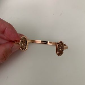 Kendra Scott Elton Rose Gold Cuff with Druzy stone